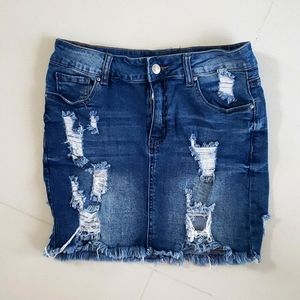 Wax Jeans denim mini skirt, Medium
